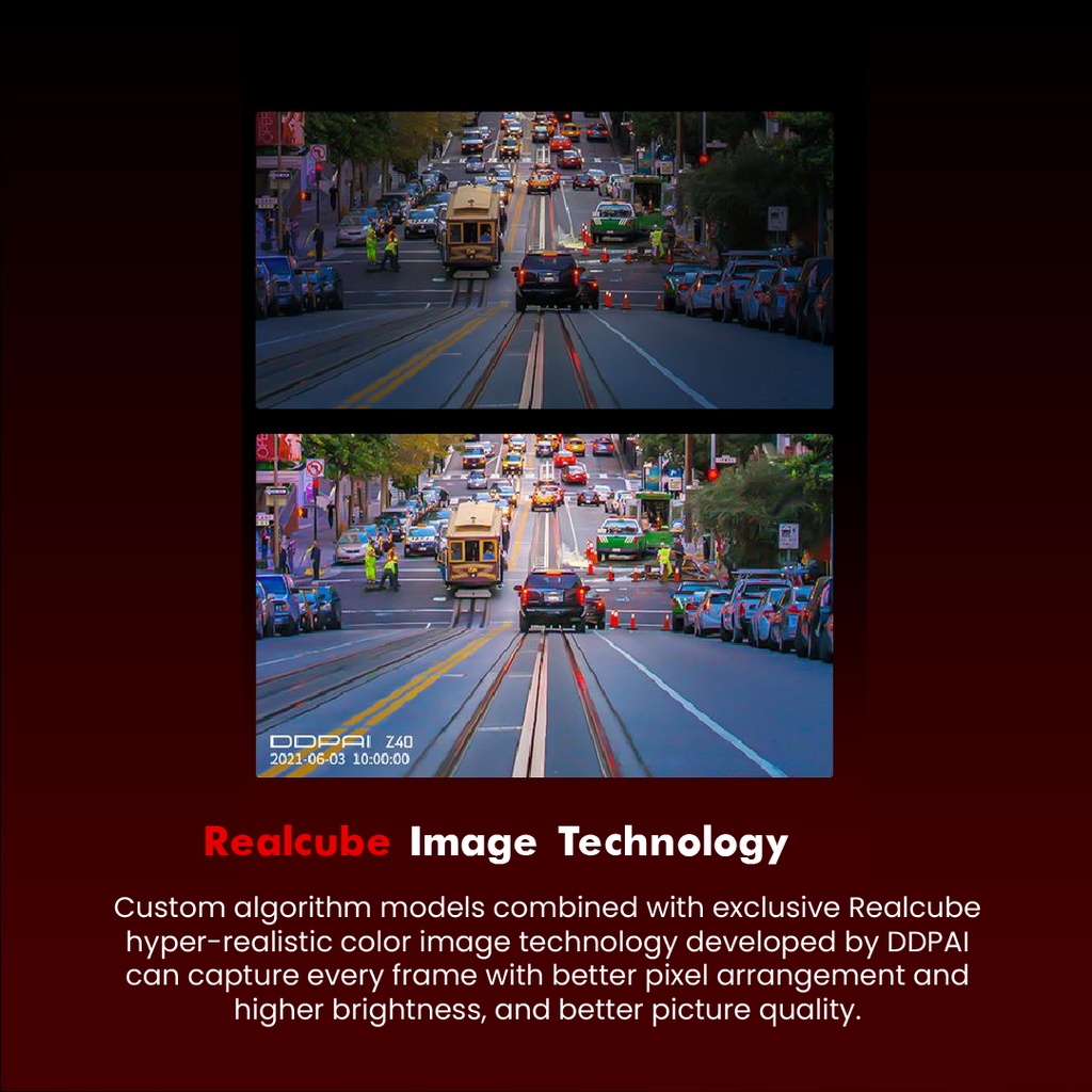 DDPai Z40 Front + Rear Dash Cam 1944p Builtin GPS IPS Screen 128GB SD