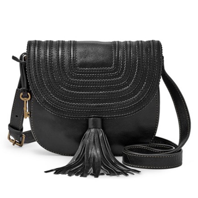 Fossil Emi Tassel Saddle Black Shopee Malaysia