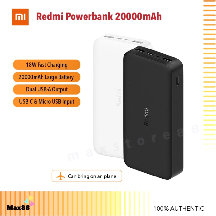 Xiaomi 20000mAh Redmi 18W Fast Charge Power bank, Powerbank