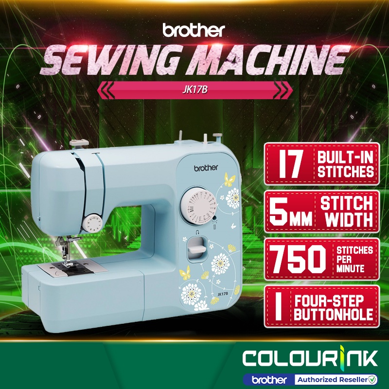 Brother JK17B Sewing Machine Buildin Snitches 4 Step Buttonhole 750