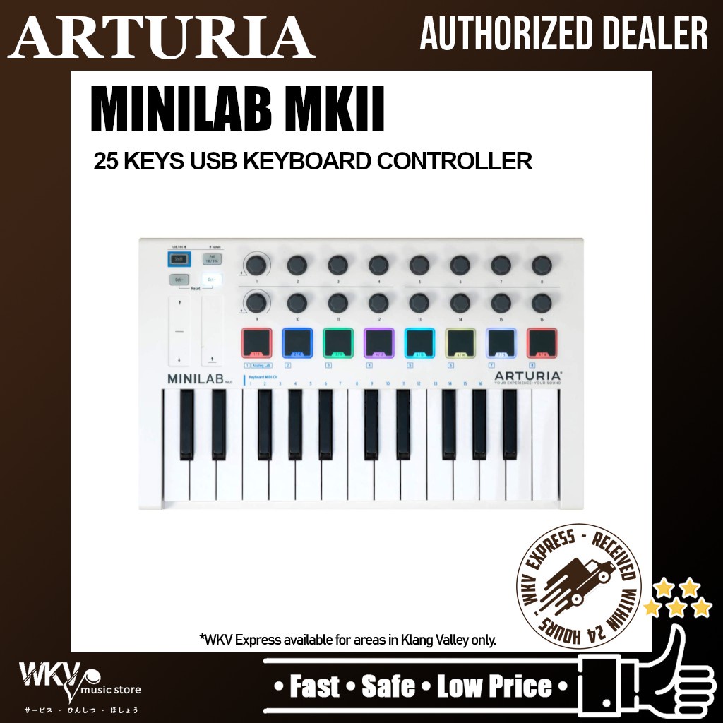 Arturia MiniLab MkII 25 Slim-key Controller - White Mini Lab (MK2 ...