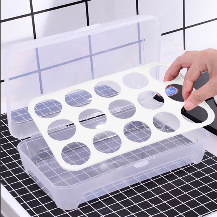(Ready Stock) 15 Slots Egg Container Egg Storage Household Portable