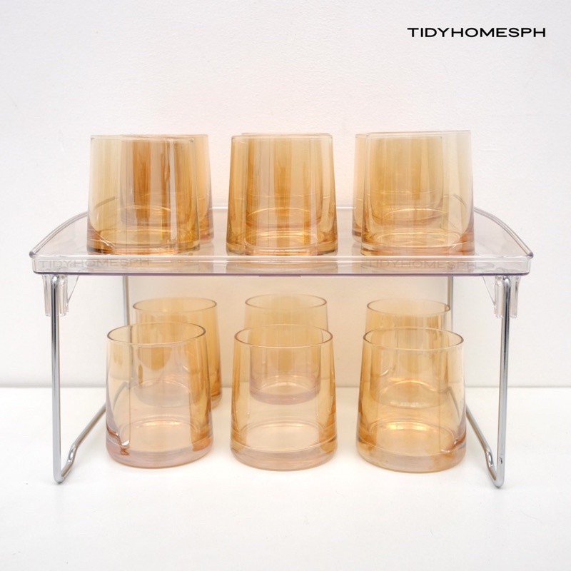 TIDYHOMESPH Transparent Basic Rack | PET plastic clear riser/organizer ...