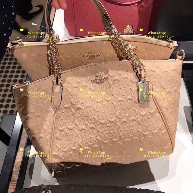 Coach Small Kelsey Chain Satchel In Signature Leather Shopee