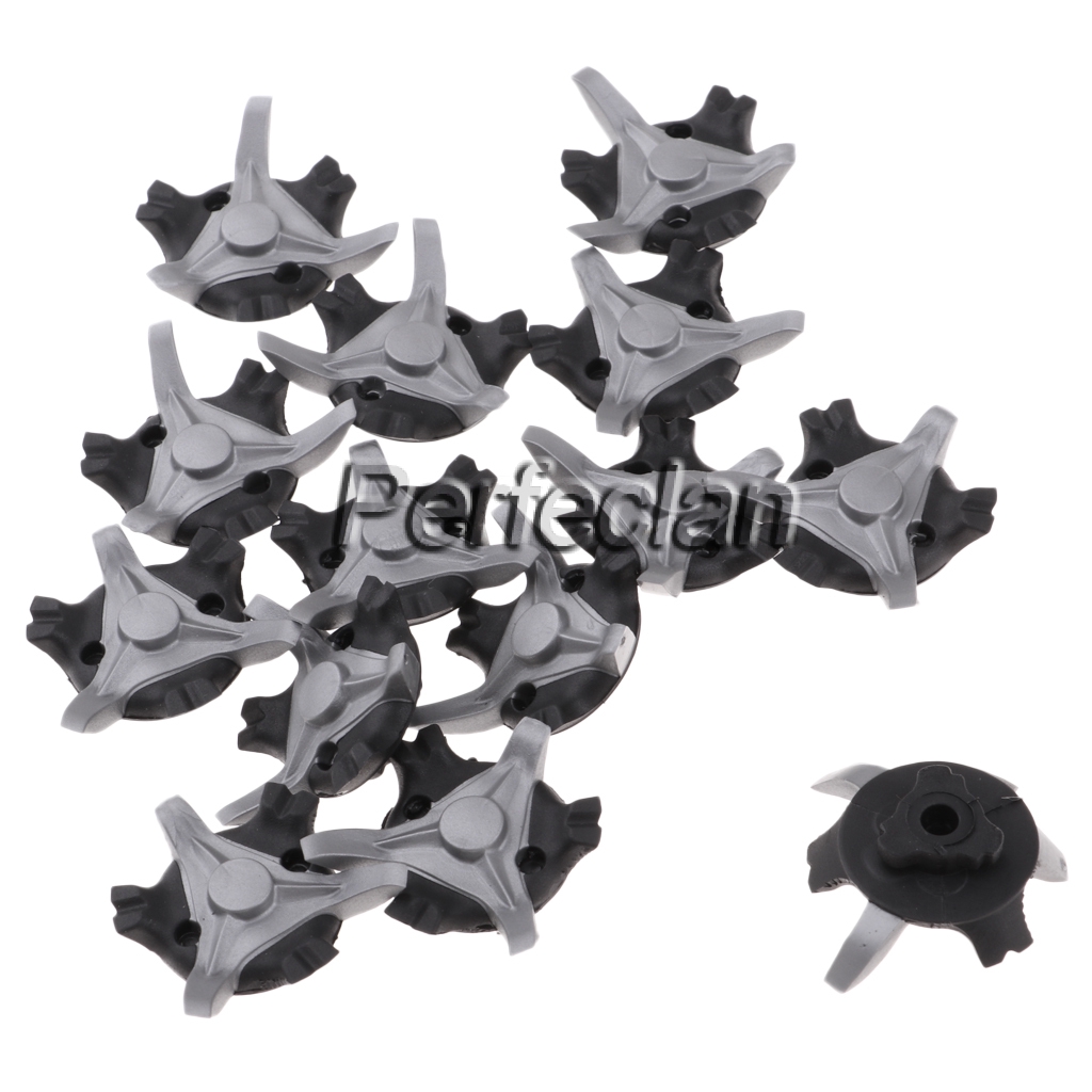 [perfeclanMY] 14Pcs Rubber Replacement Golf Shoe Spikes Cleat Metal