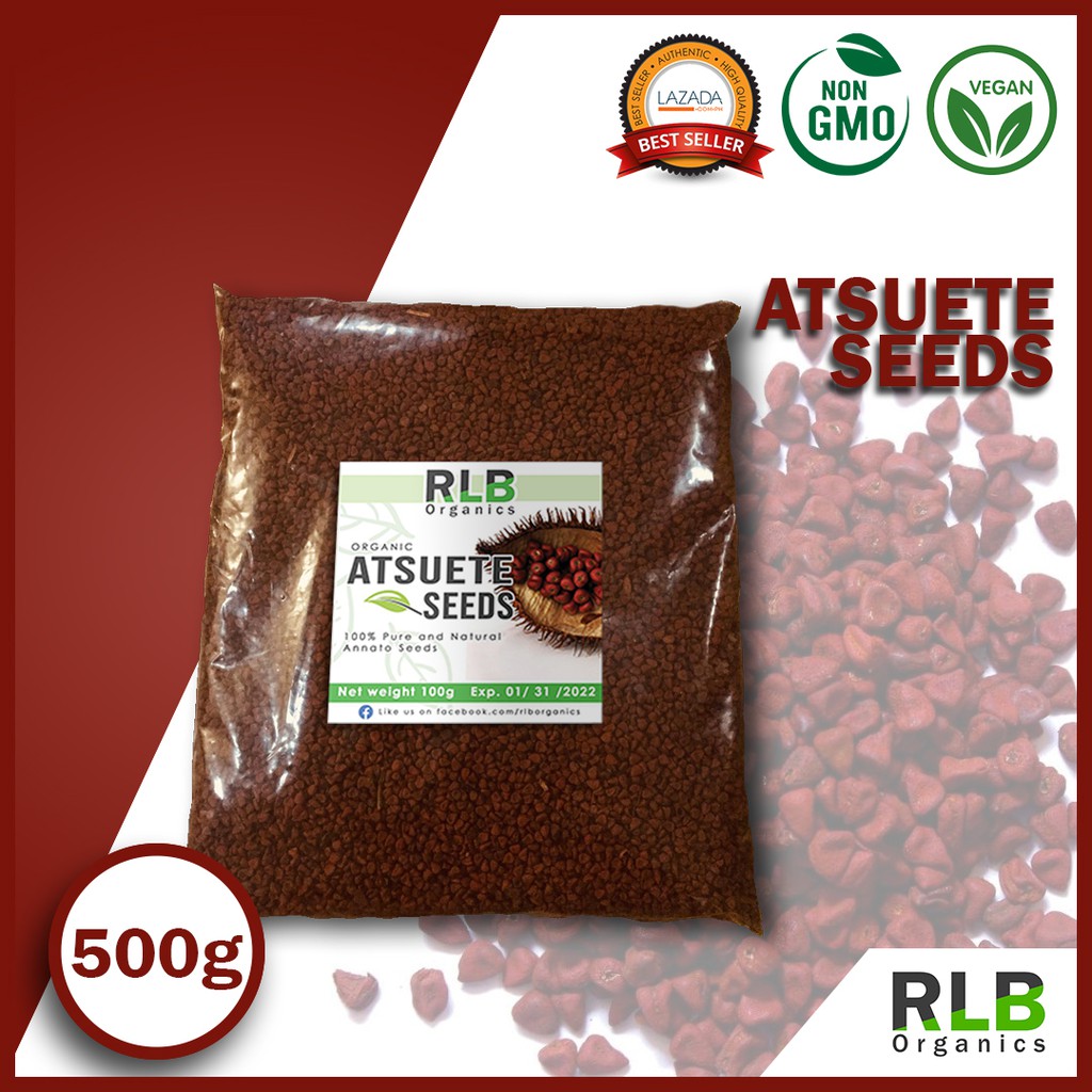 500 Grams Organic Natural Pure Annatto Seeds Atsuete Seeds