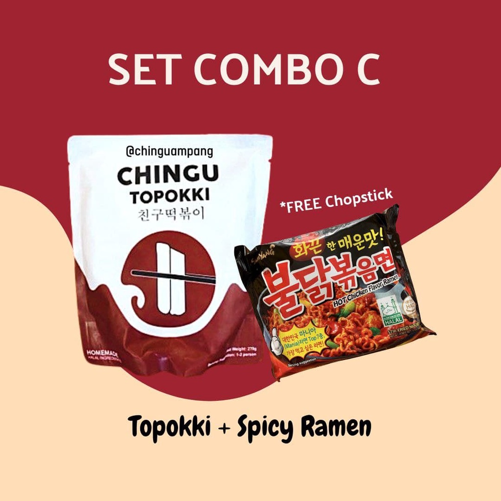 Chingu Topokki /HALAL Tteokbokki + Spicy Ramen C) Shopee Malaysia
