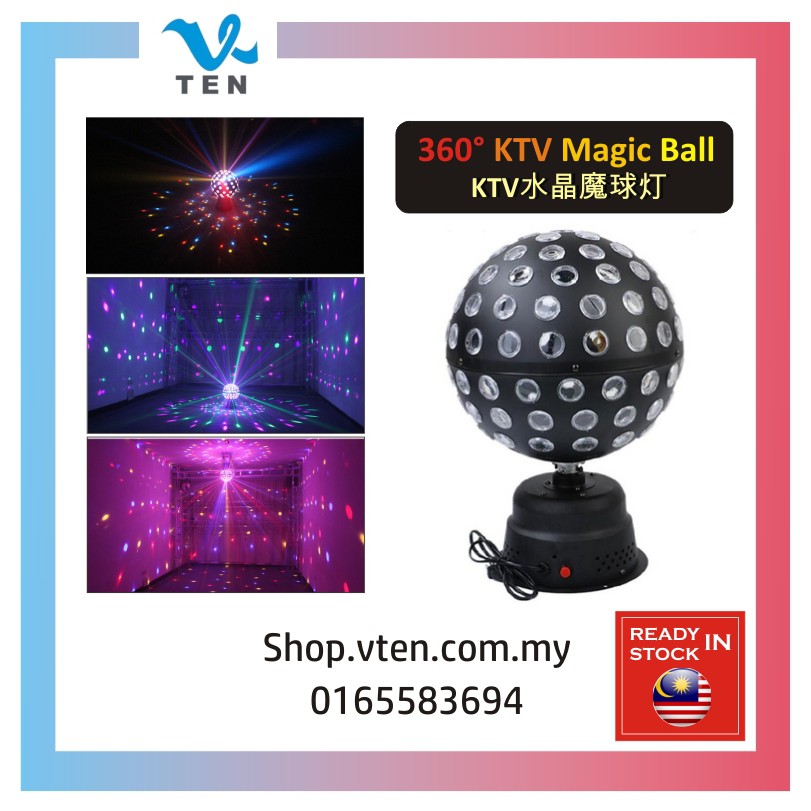 Big Magic Ball Disco Colorful LED Rotating Light Voice-Activated Magic ...