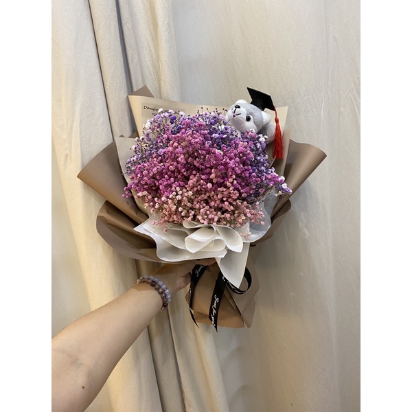 Happy Graduation bouquet / Baby Breath Bouuqet / Preserved Flower / M ...