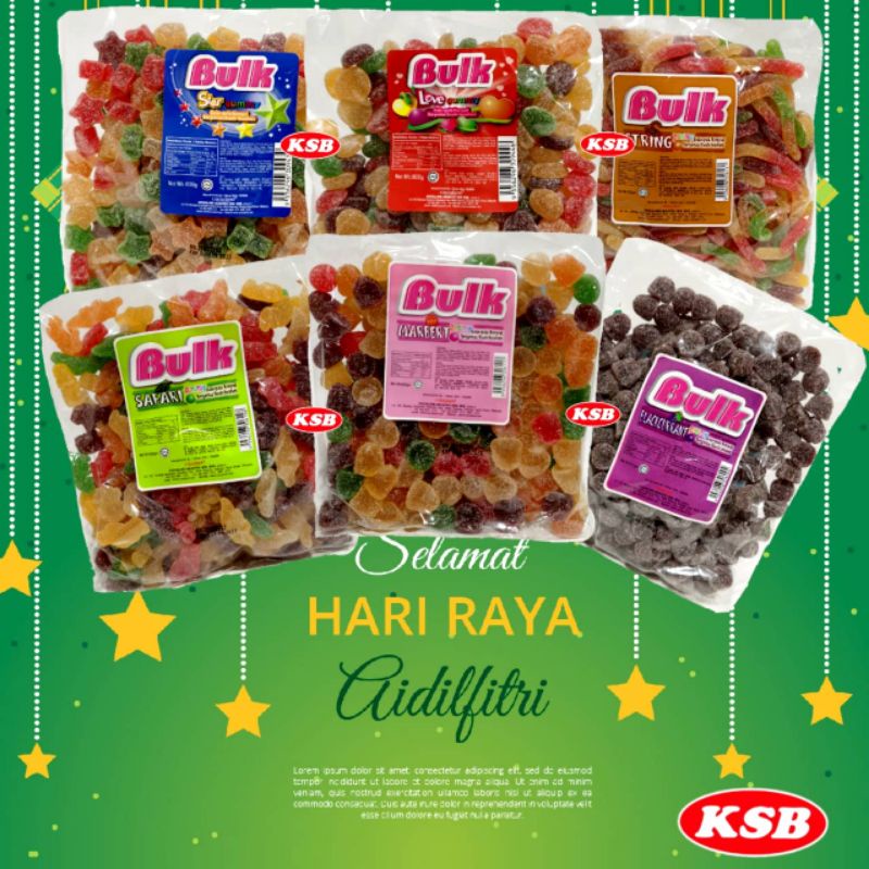 【800g】Bulk Gummy（HALAL）Star/Love/String/Safari/Blackcurrant | Shopee ...