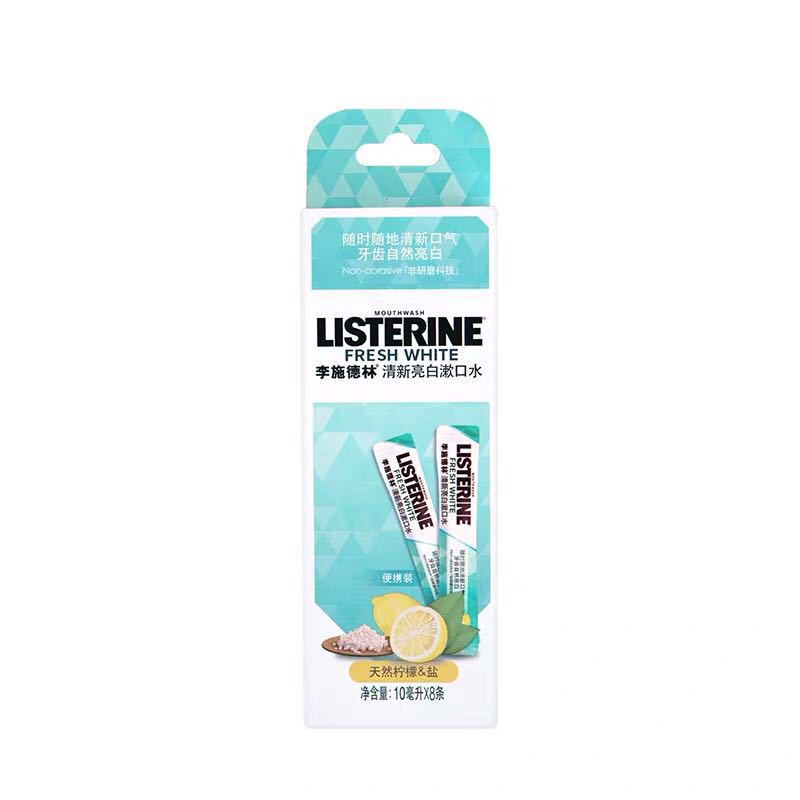 Listerine Strip Mouthwash Portable Disposable Lemon Sea Salt Healthy
