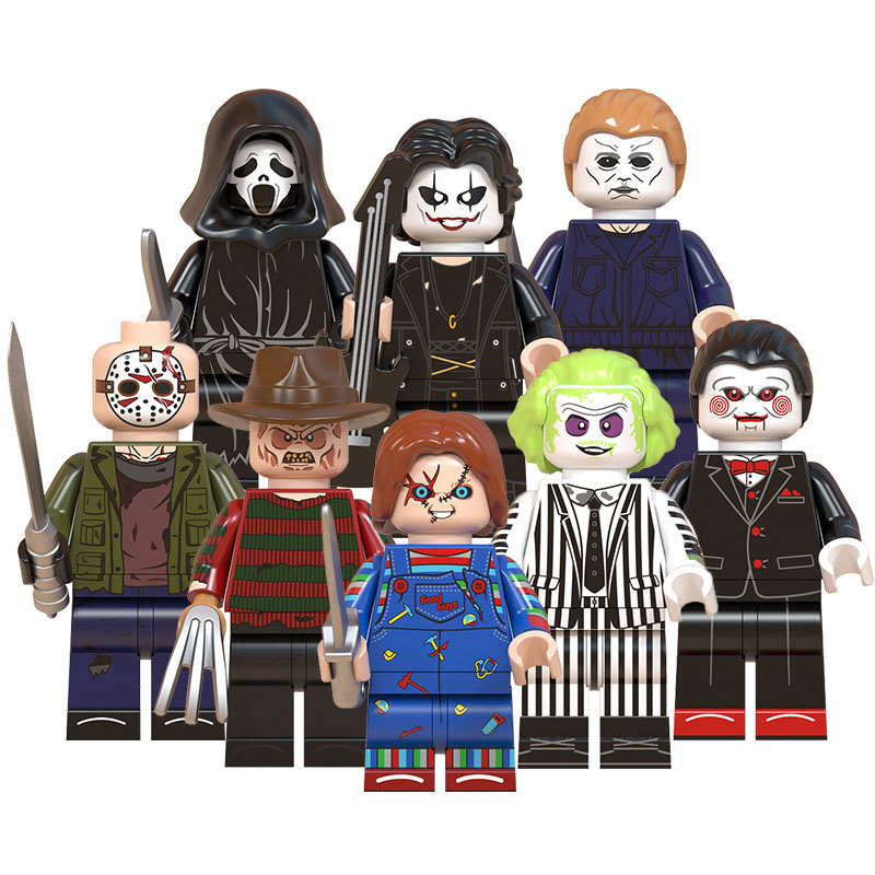 Halloween Horror Movie Zombie Jason Figures Kids Building Blocks Toys ...