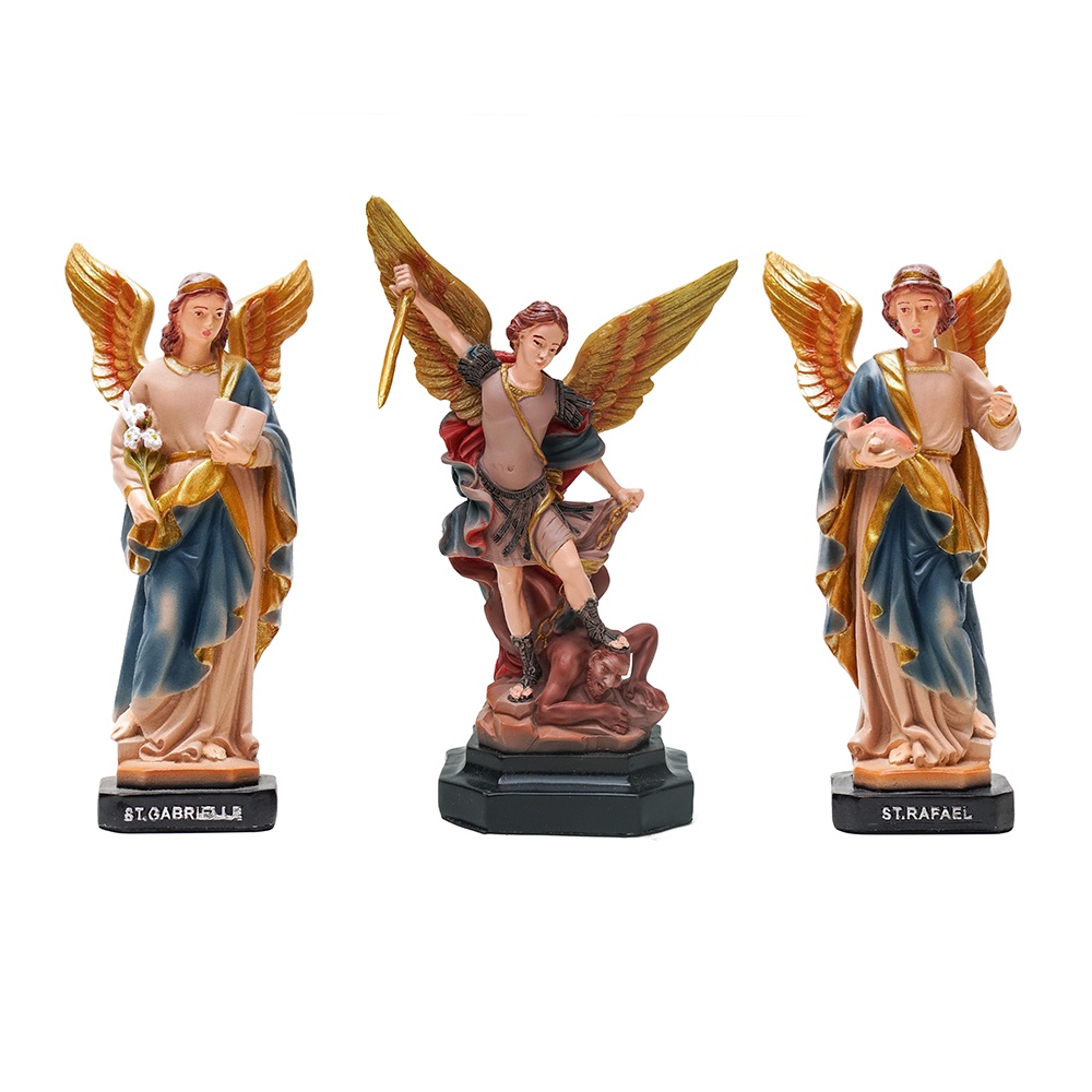 Saint Guardian Angel Statue 20cm (per pc) / Gold Shawl of the Archangel ...