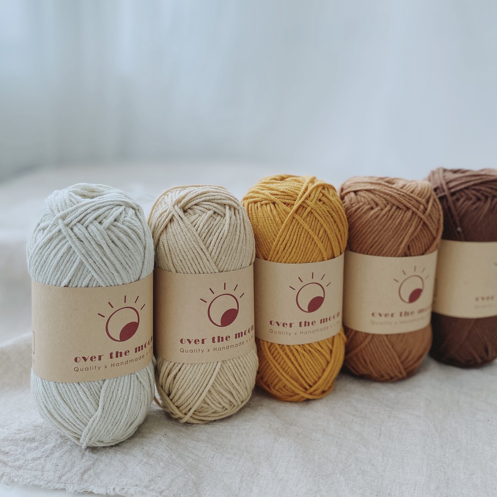 READYSTOCK 🌙 4 ply lintfree cotton yarn for crochet and knitting