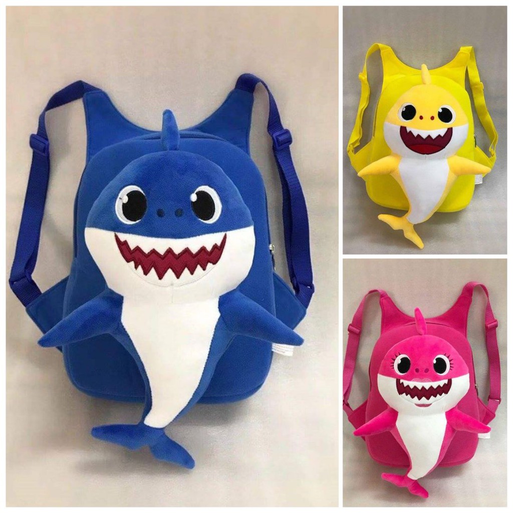 Baby shark plush backpack hotsell