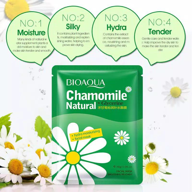 Bioaqua Chamomile Natural Skincare Facial Mask / Bioaqua Camomile Mask