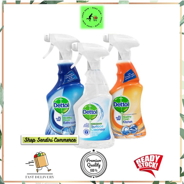 Dettol Trigger Spray 500ml Bathroom Kitchen And Spray Surface Cleanser Shopee Malaysia 4254