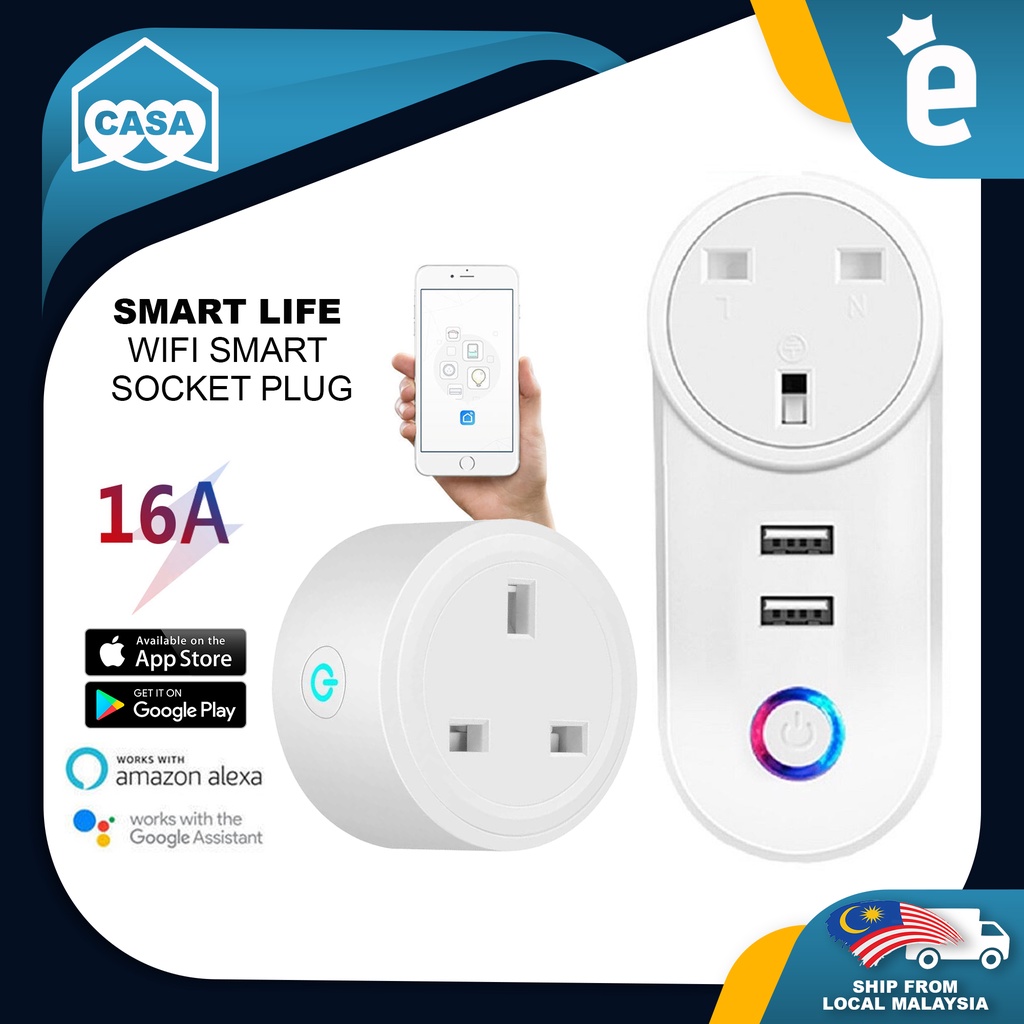 Smart WiFi Plug Sockets Outlet Switch Voice Control For  Alexa Google  Home