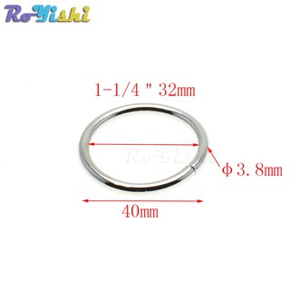 10pcs/pack O rings Metal Non Welded Nickel Plated Collars Round