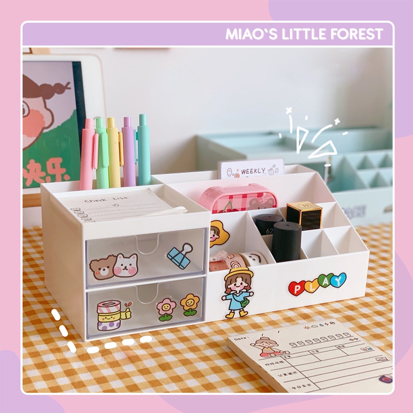 Mua's LITTLE FOREST tablet pen holder has a utility tray compartment