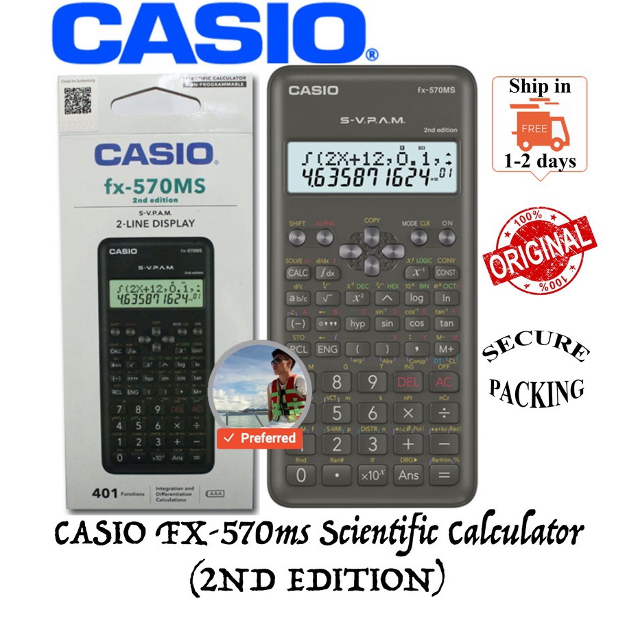 *ORIGINAL* Casio FX-570MS / 570MS Scientific Calculator *Ready Stock ...
