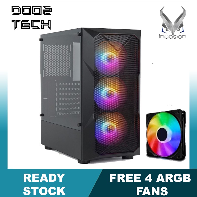 INVASION R-500 MID-TOWER ATX CASING BLACK | Shopee Malaysia