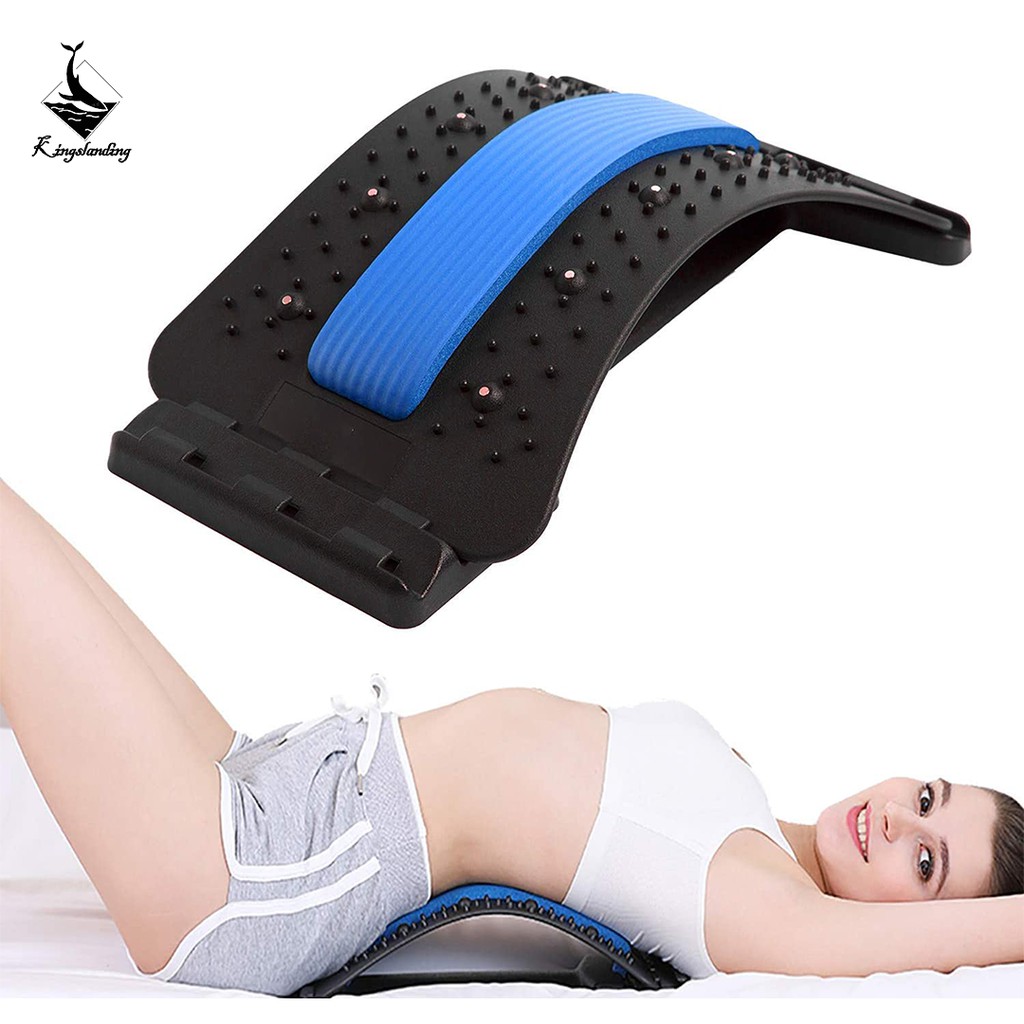 Spine Deck Back Stretcher with Acupressure Points, MultiLevel Lumbar Stretching Device