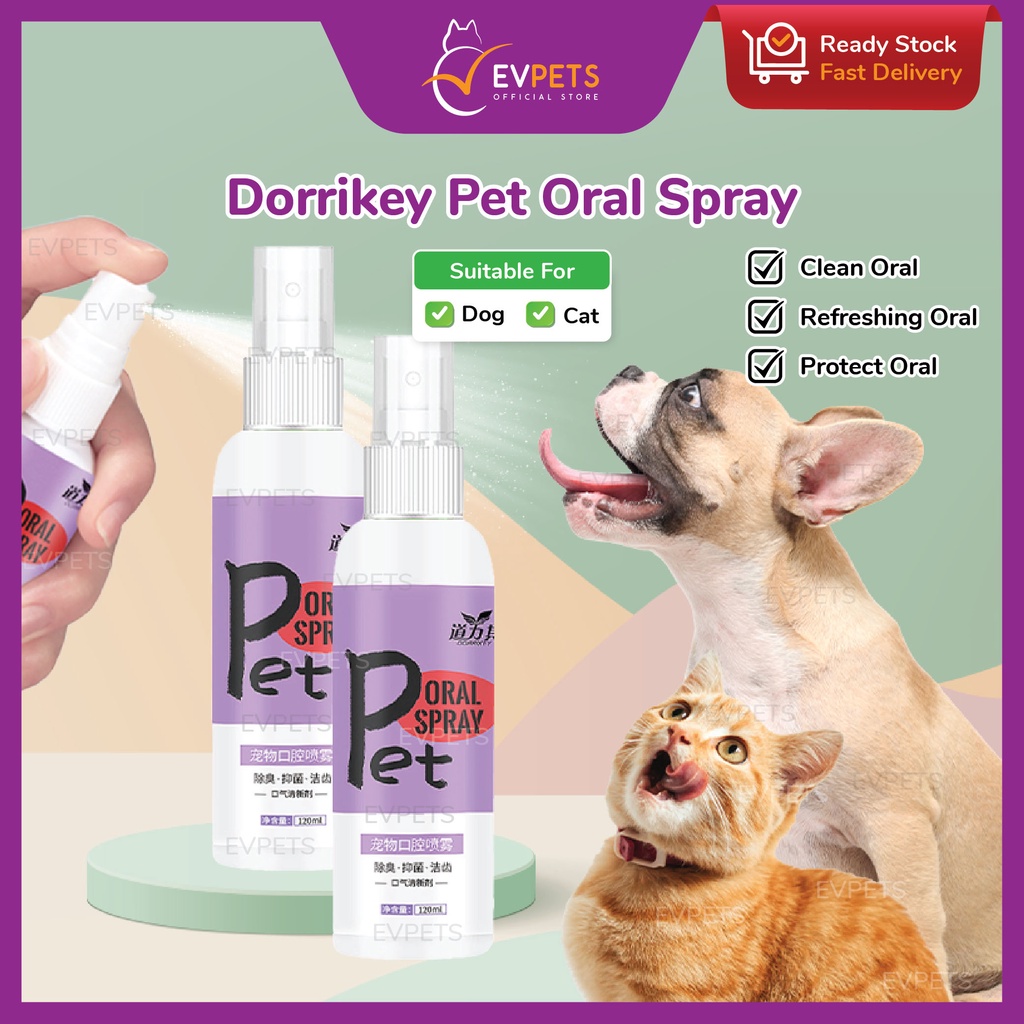 Oral spray top for pets