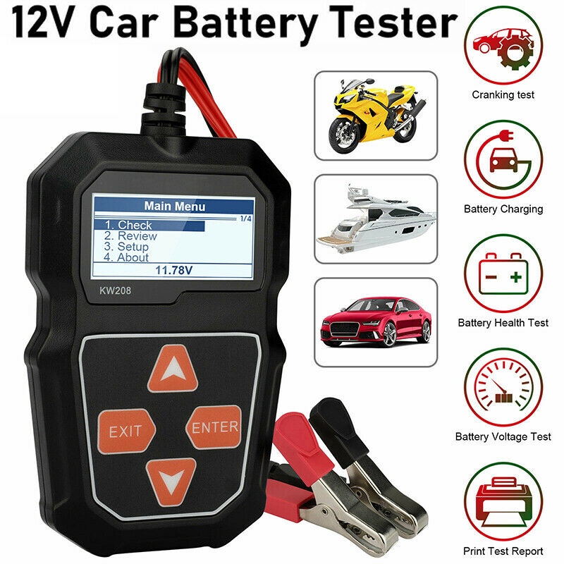 VDIAGTOOL BT300 6V/12V Car Battery Load Tester & Alternator Analyzer, 5-3000 CCA