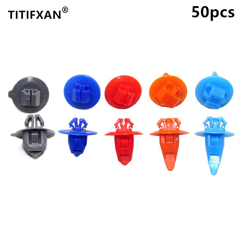 50-Pack Engine Cover & Fender Bumper Screw Clips For Toyota FJ Cruiser – Plastic Steel Rivet Fasteners