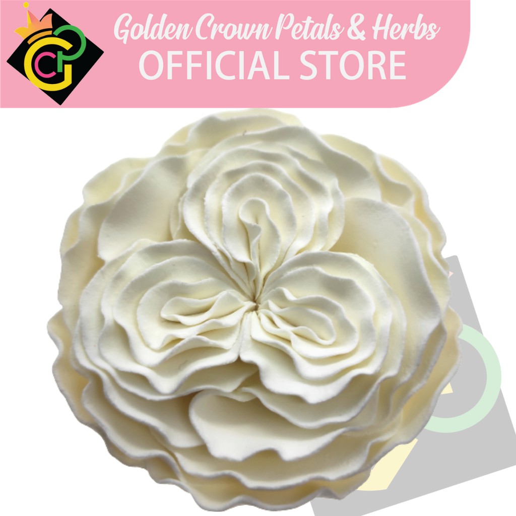 White Heritage Rose Super High Definition Premium Edible Cake Topper Gumpaste Flowers Shopee