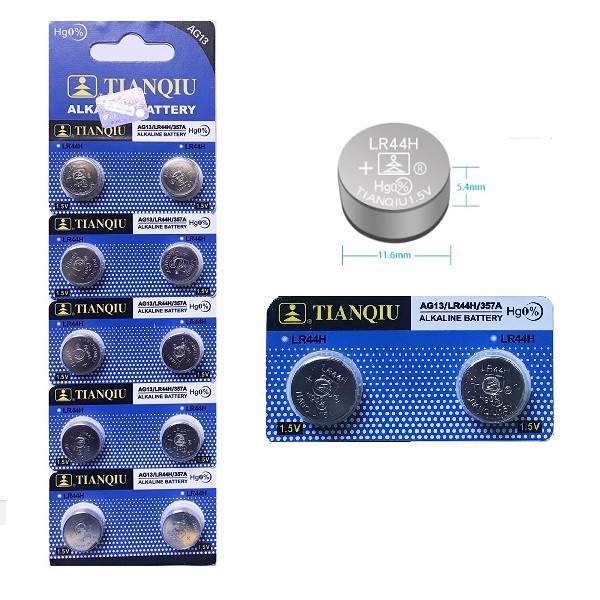 2 Pcs Tianqiu Battery Ag13lr44h357a 15v Alkaline Battery Button Cell Batterycoin Cell 2445