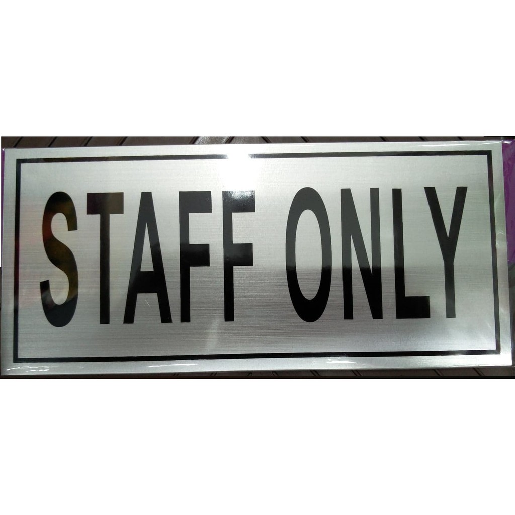 Staff Only Logo Steel Sign Board Ready Stock Value Buy | Shopee Malaysia