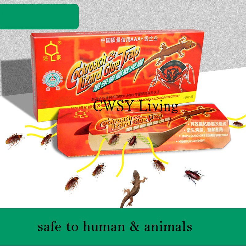 Cockroach & Lizard Glue Trap (5 traps / 10 traps)