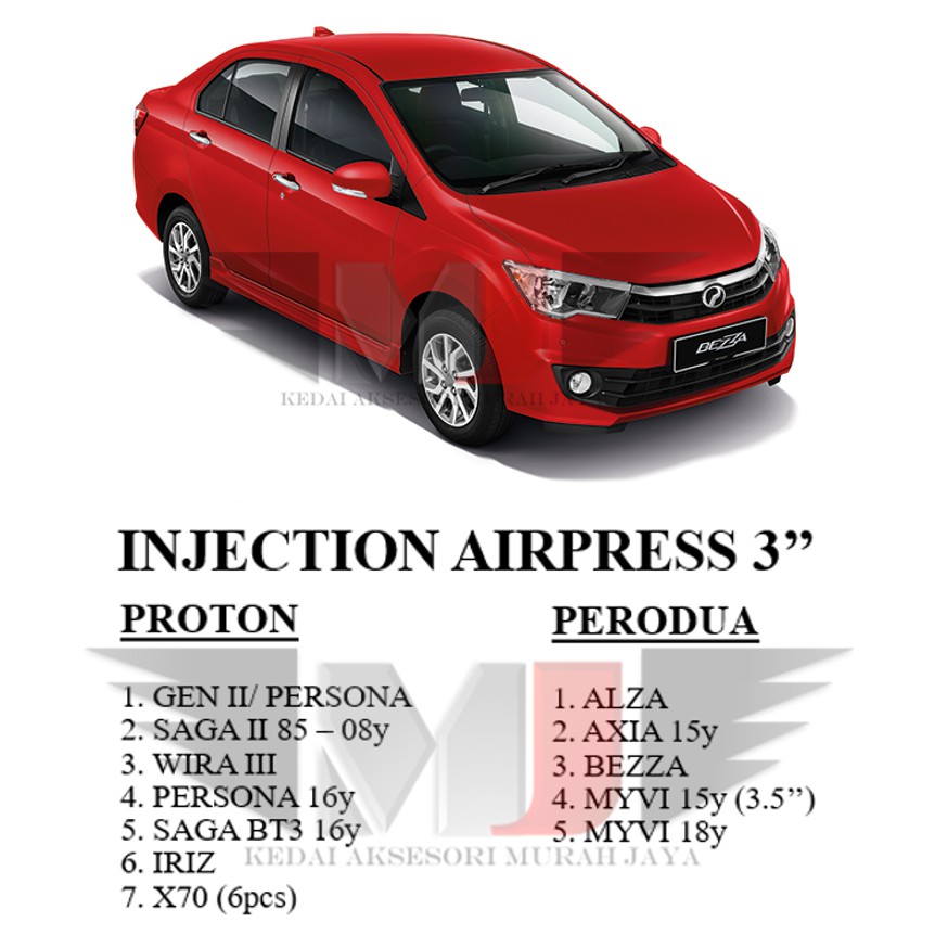 100% ori Nazuka PERODUA BEZZA 3