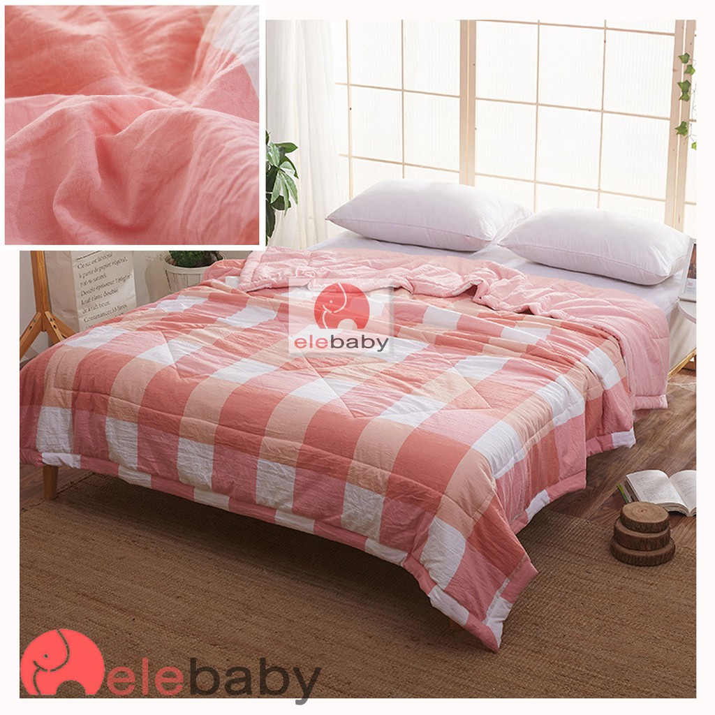 elebaby BLANKET COTTON SUPER SOFT SUMMER BLANKET WASHABLE QUILT