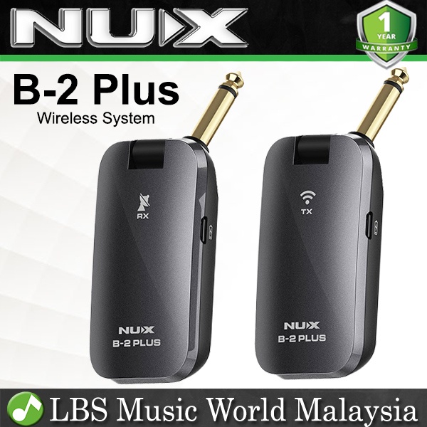 NUX B-2 PLUS 2.4GHz Guitar Wireless Connection System With Transmitter ...