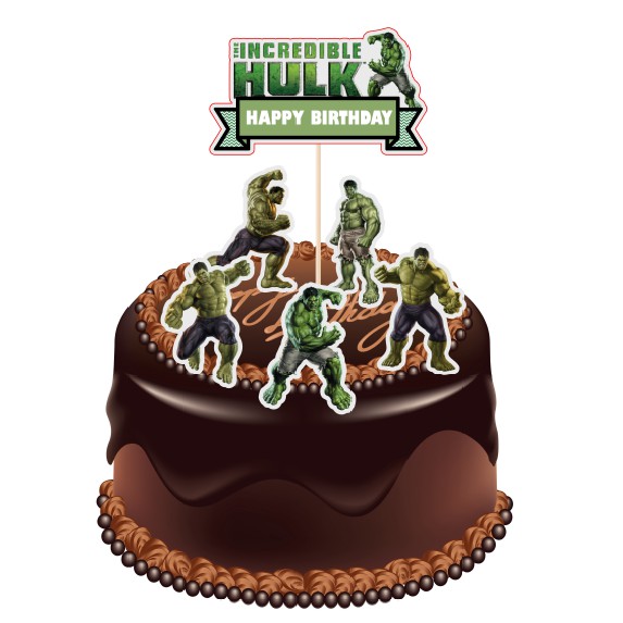 The Incredible Hulk Cake Topper LAMINATED | Shopee Malaysia