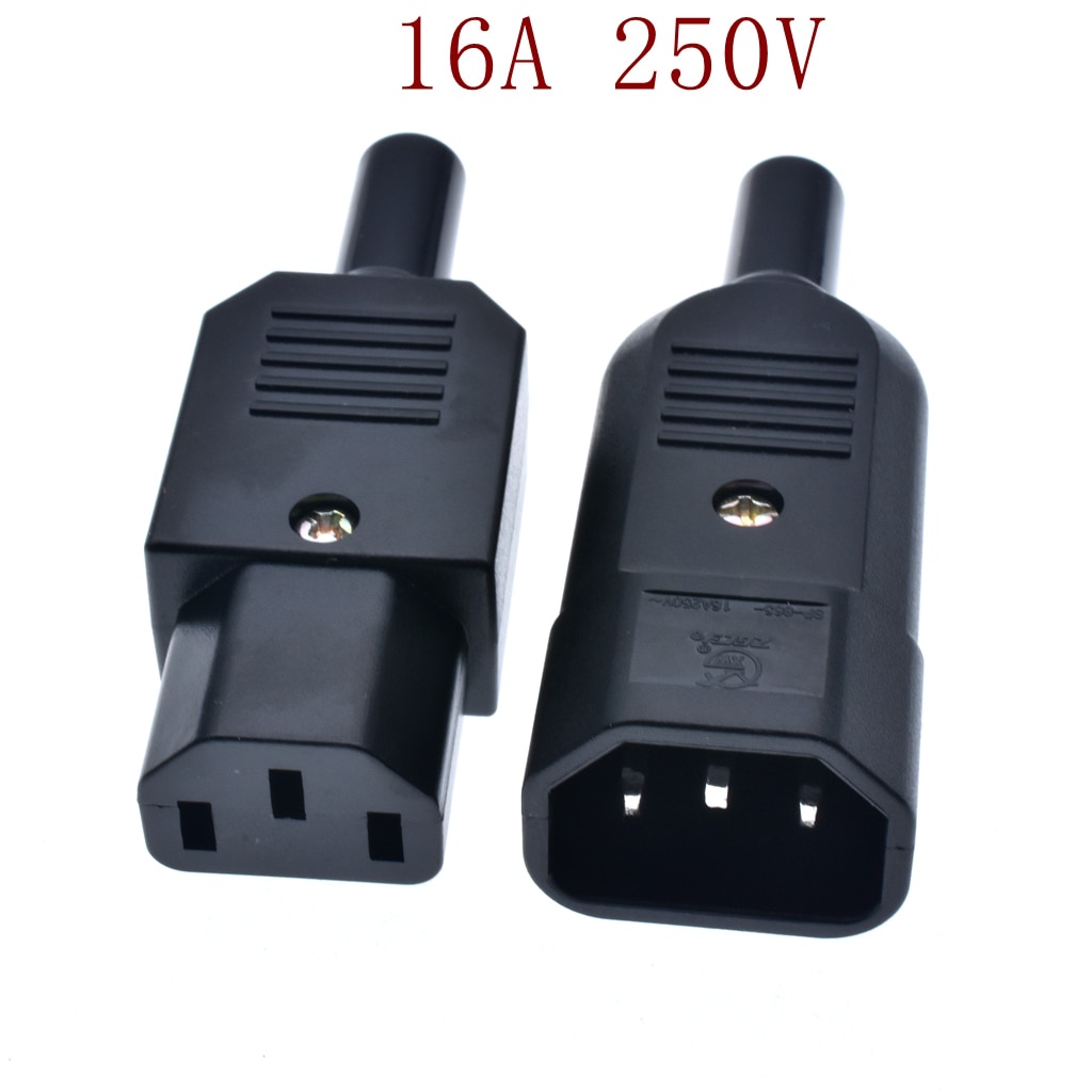 IEC 320 C14 Male Plug to C13 Female Socket Power Connector AC 250V 16A Shopee Malaysia