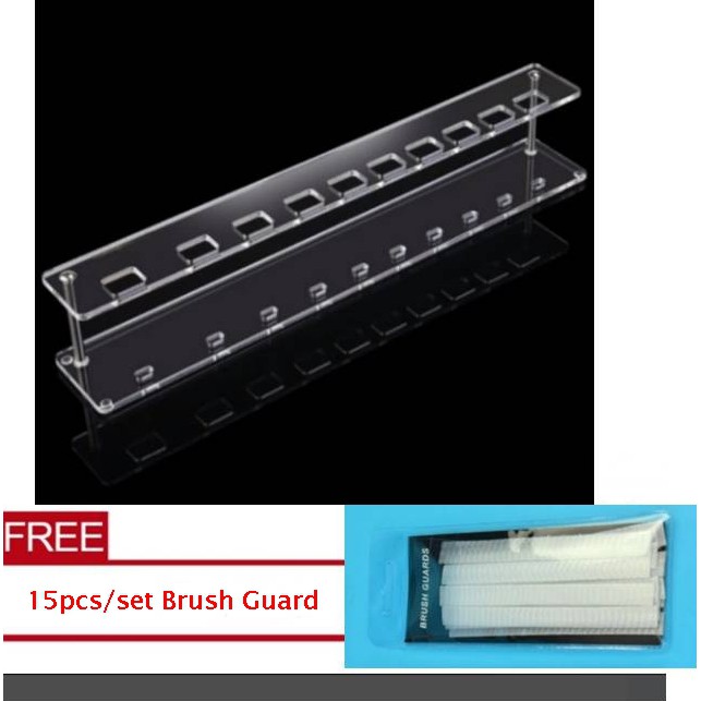 Clear Acrylic Rectangle Brushes Display Rack.(Buy 1 Free 1 Set of 15pcs ...