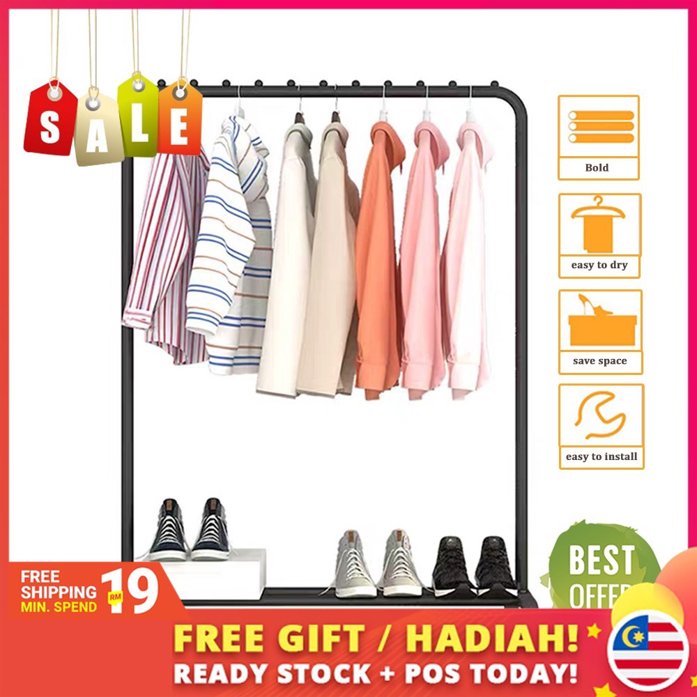 Innohut Powder Coated Metal Clothes Hanging Rack Clothes Hanger Rack ...
