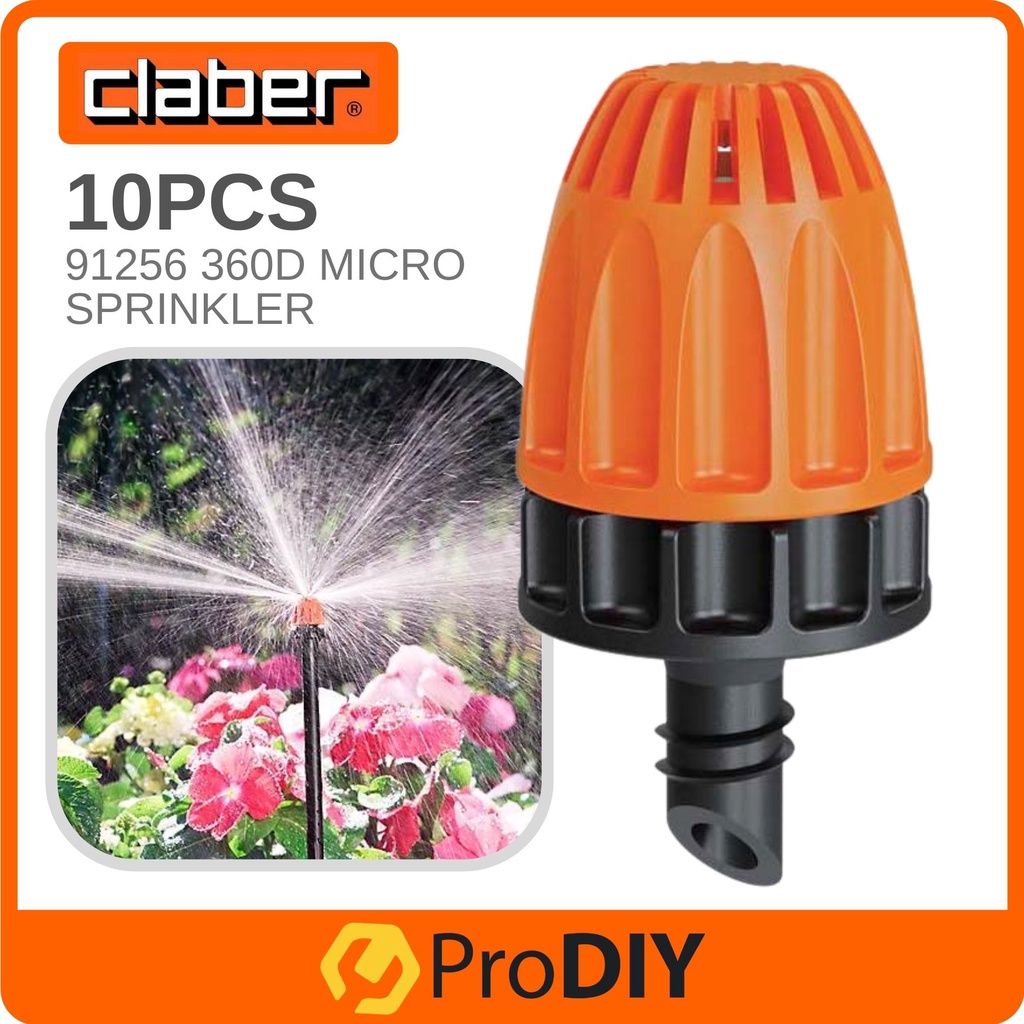 Claber Microsprinkler 360° – 5 Cm Kolibri, Für Gartenbewässerung, Einziehbar, Mit Edelstahl-Einstellung, Für Niederdruck