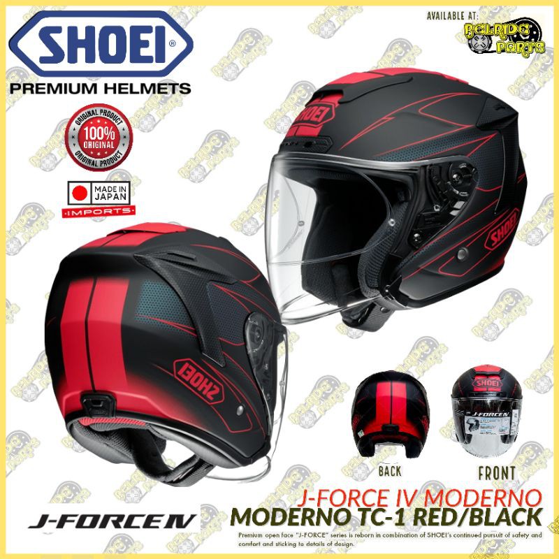 Shoei J Force-4 Moderno TC-1 (Red/Black) Matte 💯 Original