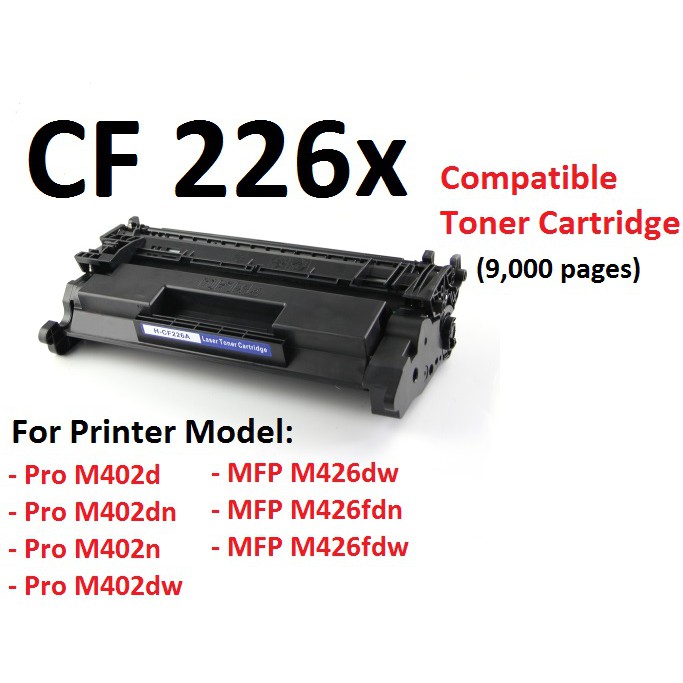 26A - Cartuccia toner di ricambio per HP 26A CF226A LaserJet Pro MFP