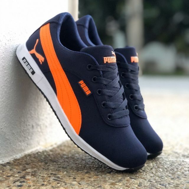 PUMA CLASSIC (NAVY+ORANGE) | Shopee Malaysia