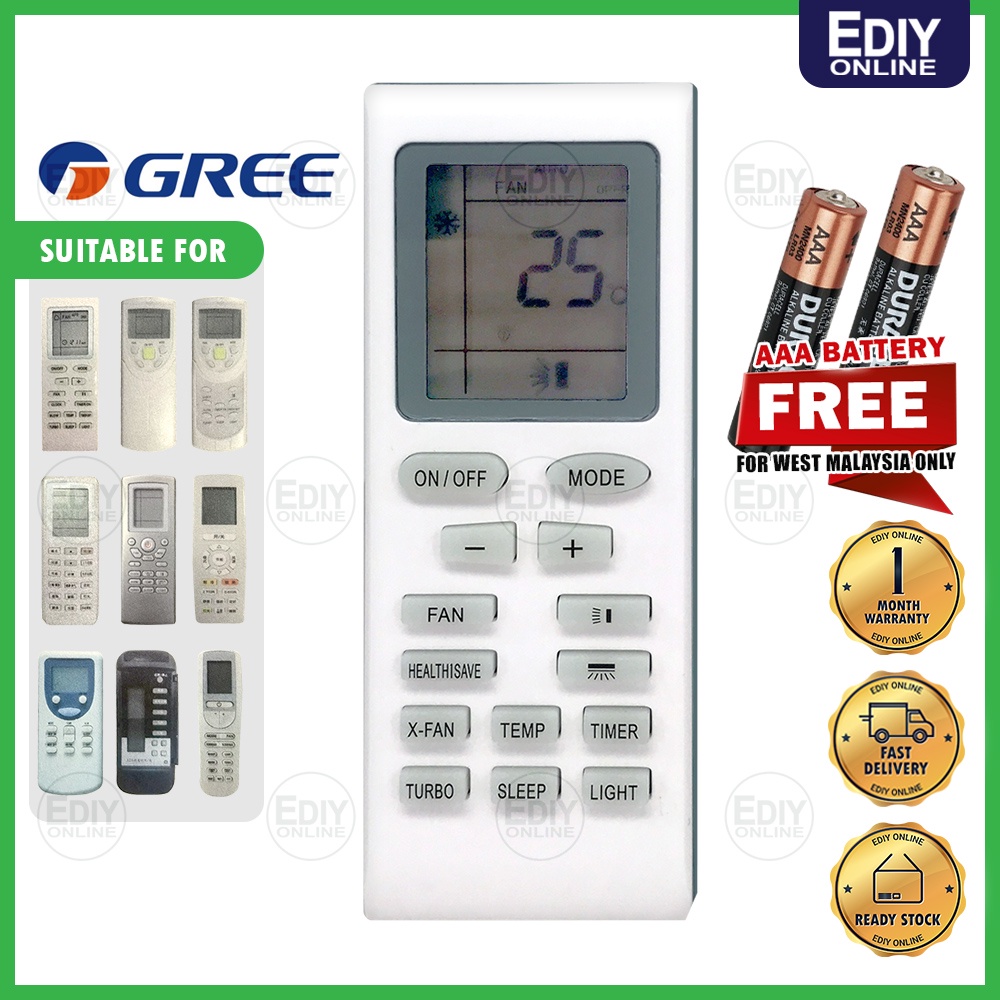 GREE UNIVERSAL REMOTE CONTROL AIR COND AIRCOND YB1FA YB1F2 YB0F2 YBOF