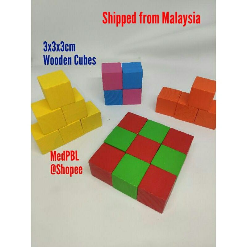 Paediatrics Development Assessment Tool: Colorful Wooden Cubes (3X3X3cm ...