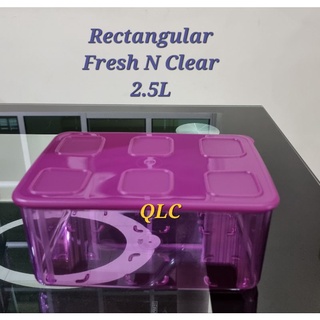 Tupperware Purple Fresh N Clear Clearmate Large 1.6L 2.5L Food Containers  Set