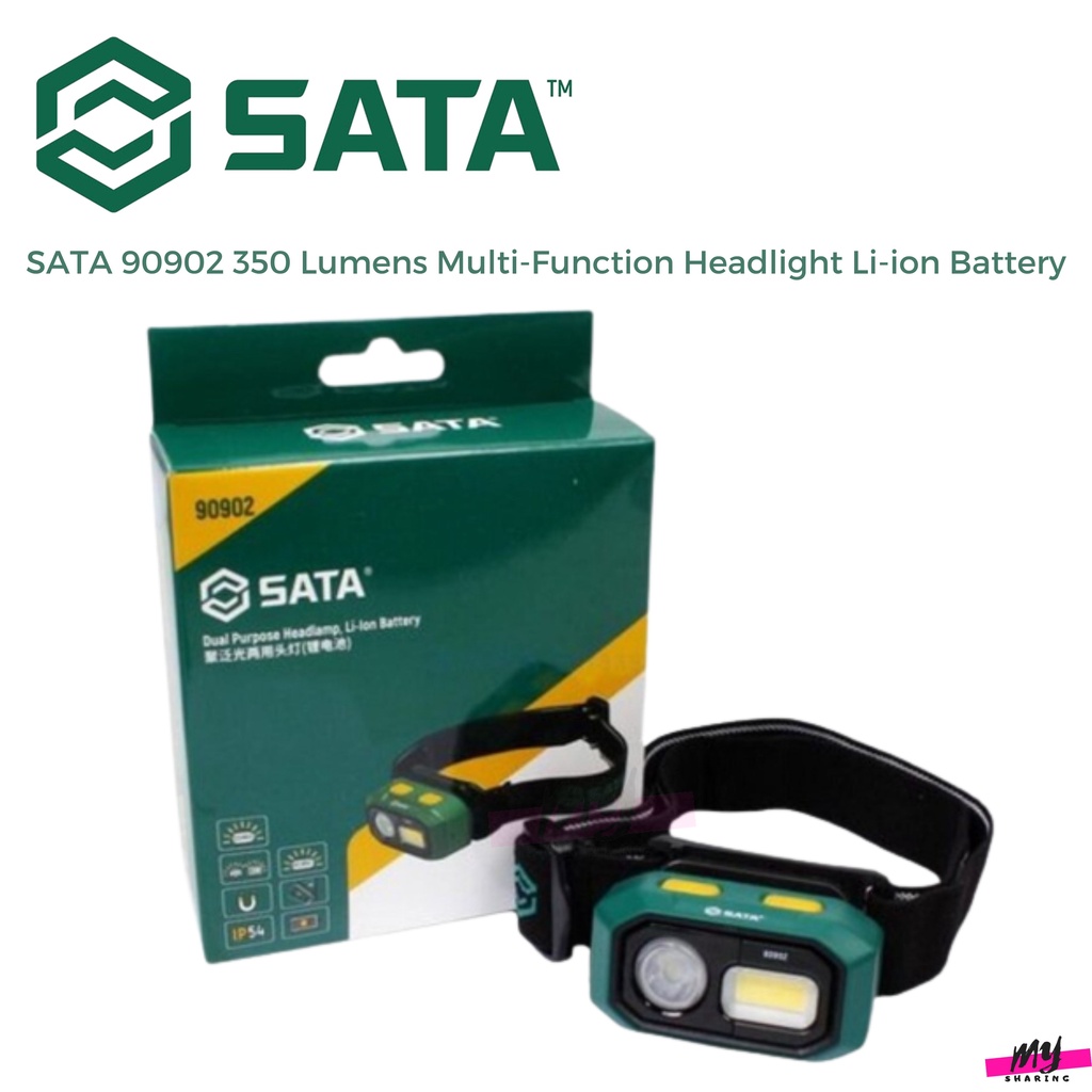 SATA 90902 350 Lumens Multi-Function Headlight Li-ion Battery | Shopee ...