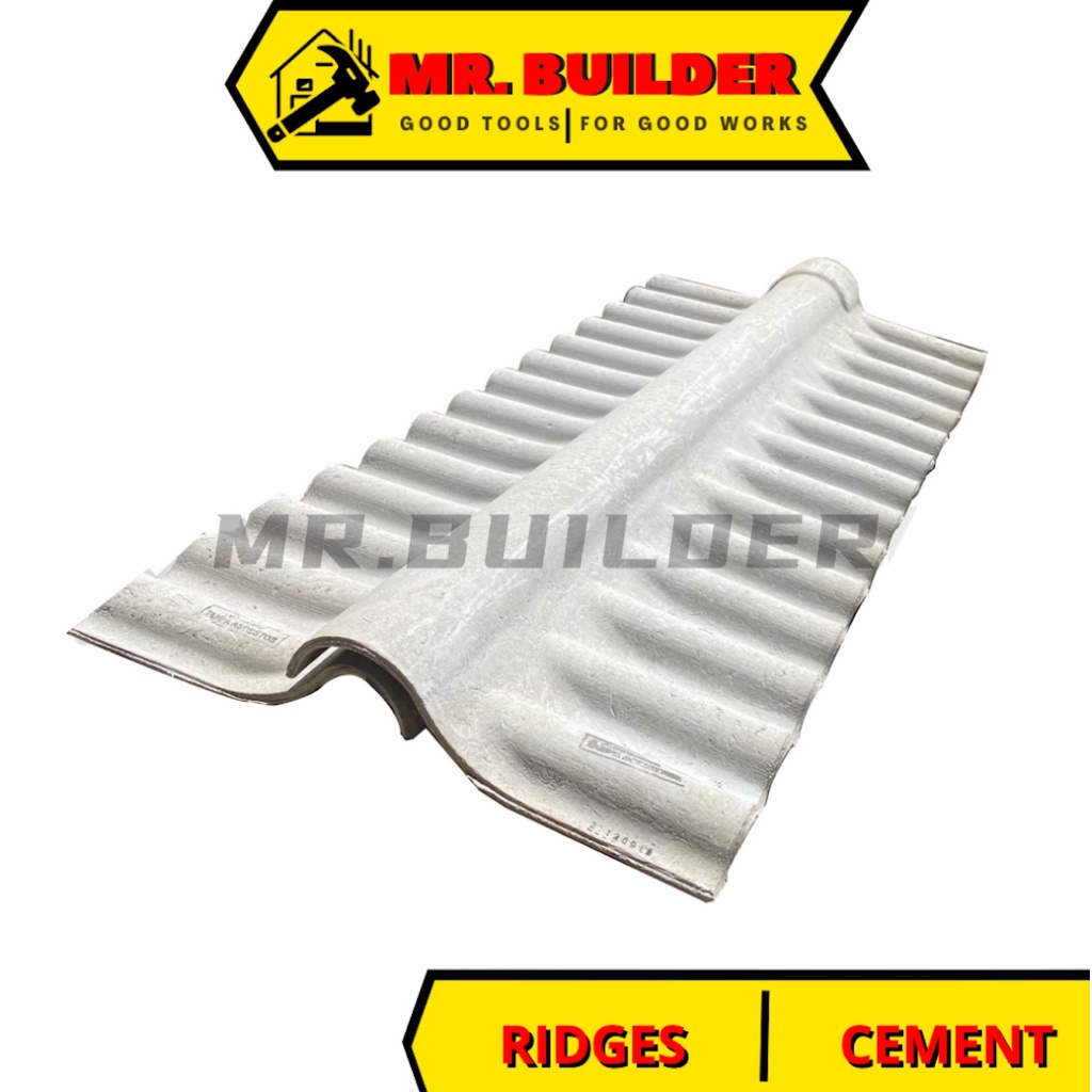 MR. BUILDER Fluted Ridges Corrugated Asbestos Sheet Roof Tile Fitting ...